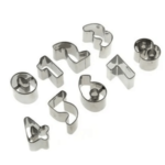 Jogo Cortador Numérico Inox De 0 A 8 - 3x2cm - 9pçs