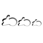 Cortador Kit Coelho Deitado - 3 Peças