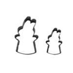 Cortador Kit Coelho Na Cartola - 2 Peças