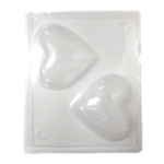 Forma Plástica Coração Liso 450gr (2 Cavidades)