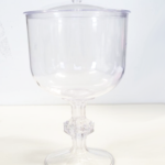 Taça 500ml Transp. C/Tampa 10 Cm Diam