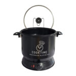 Panela Derretedeira Eletrica 110 V Preta C/Suporte