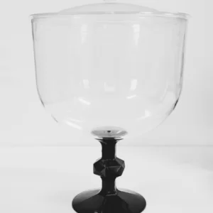 Taça 1250ml Preto C/Tampa 14 Cm Diam