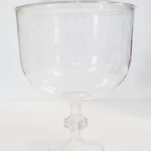Taça 1250ml C/Gliter Dourado C/Tampa 14 Cm Diam
